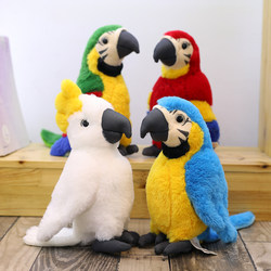 Simulated Bird Macaw Doll Plush Toy Ornament Doll ຂອງຂວັນວັນເກີດຂອງເດັກນ້ອຍສໍາລັບເດັກຍິງ