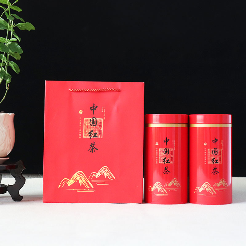 New Universal Suit Traditional Yingred 9th Wild Ancient Tree Black Tea Empty Iron Box Packaged Tea Leaf Jar Portable Gift Box