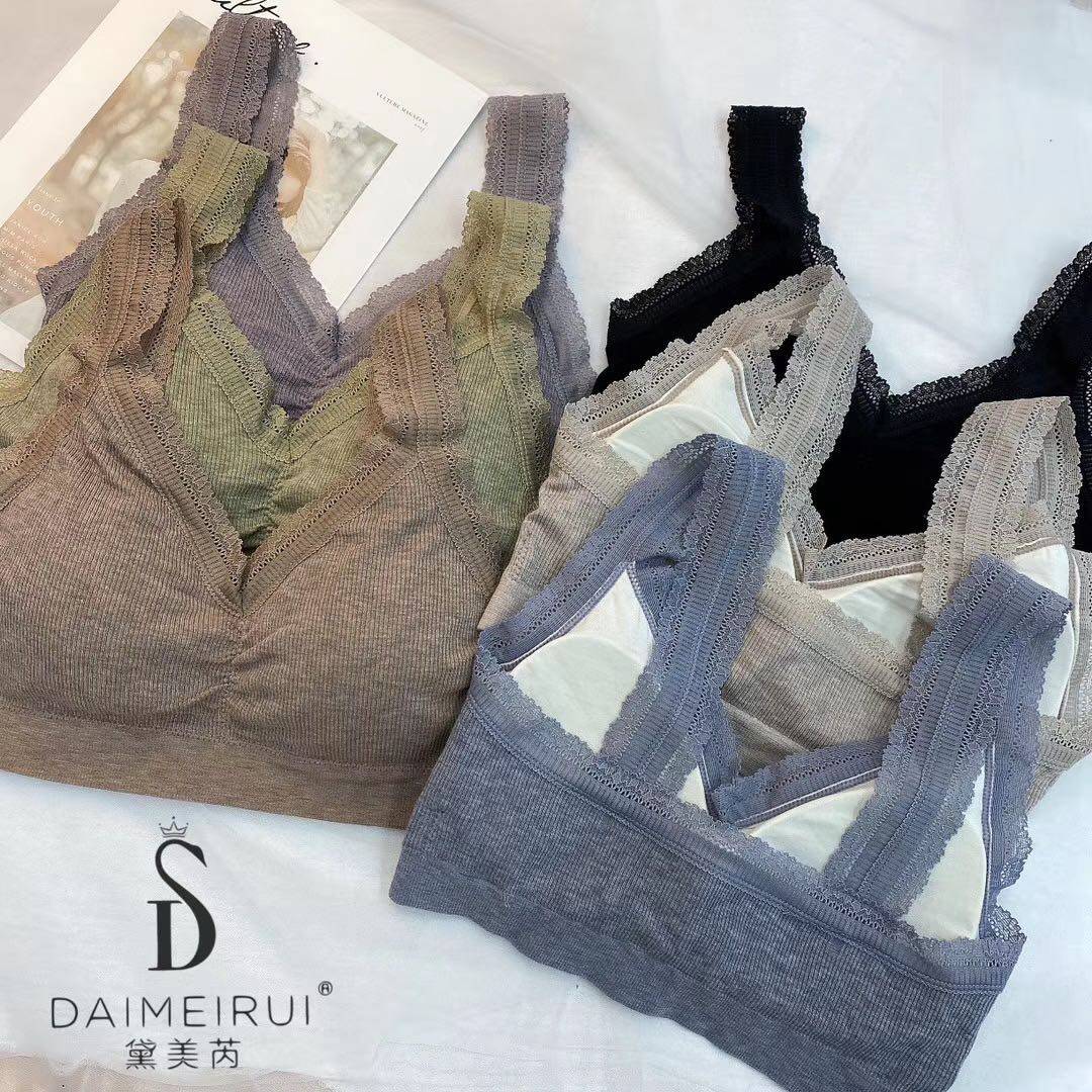 Dime Rey 7347 Summer Latex Underwear Women No Steel Ring Thin sports waistcoat small breasted side closeted back breast