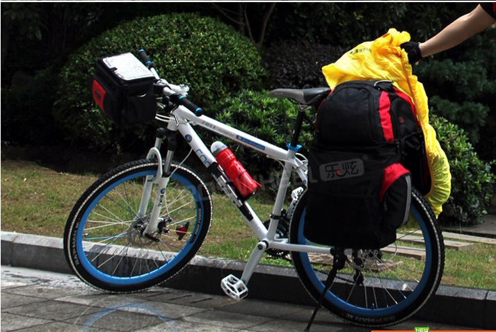 Large Qingkura bike-to-bag shelf Baichuan Tibetan line Bag Outdoor Pike Bike-to-pack Bag Delivery Anti-Rain Cover