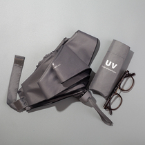 Japan upf50 pocket umbrella five-fold umbrella Small portable mini sunshade sun umbrella dual-use folding female sunscreen