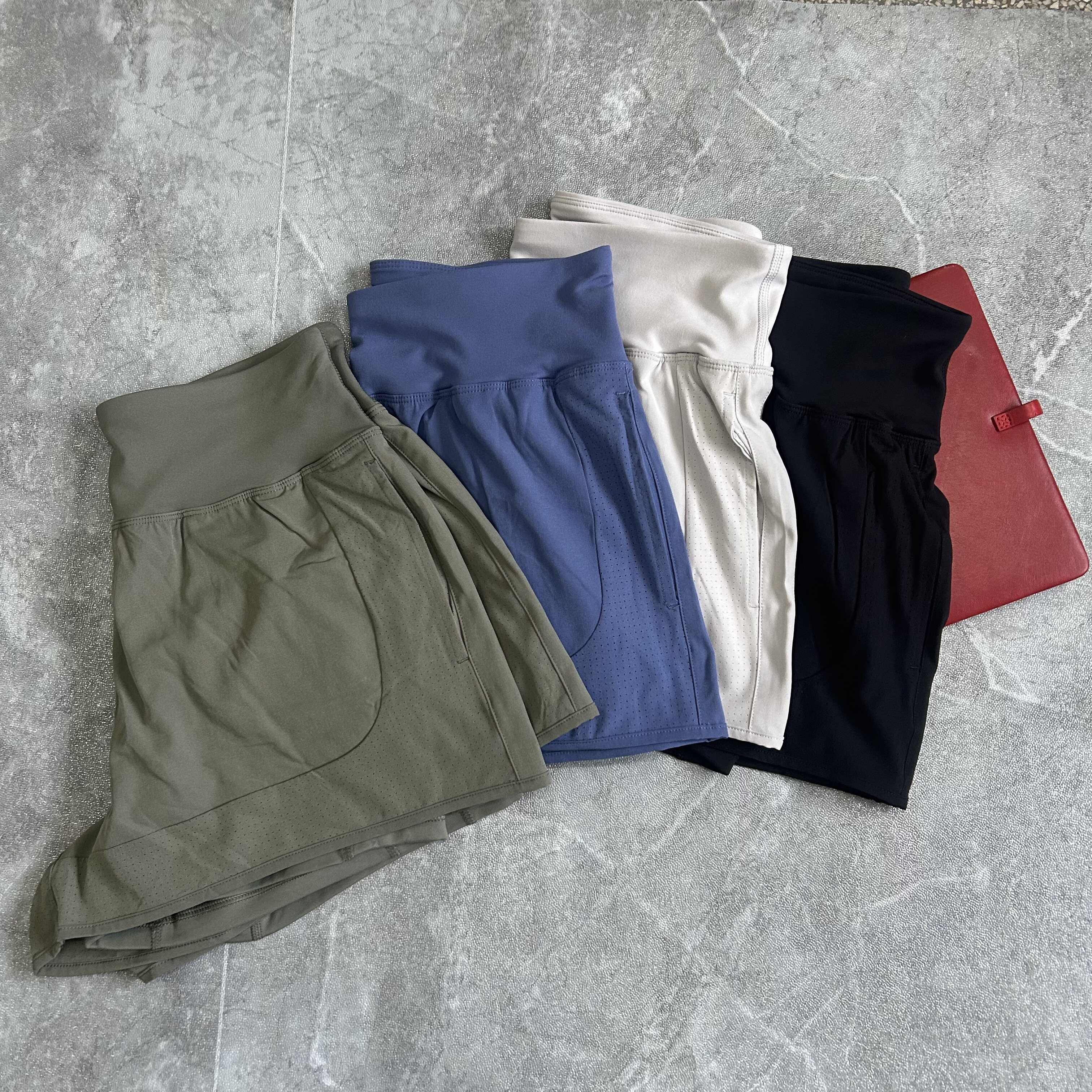 Sports shorts women's summer three-point running library fake two-piece anti-exposure tennis pants skirt beautiful waist yoga fitness 0097