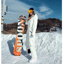 21 The new couple's serial ski suit waterproof windproof heating and grinding monocle ski suit men and women ski suit