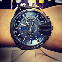 American DIESEL BLUE big dial domineering three-eye chronograph quartz mens watch DZ4329