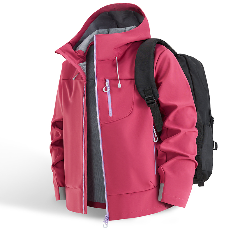 2025 Autumn and Winter New Outdoor Softshell Jacket Student Single-Layer Windproof and Rainproof Lightweight Mountaineering Jacket
