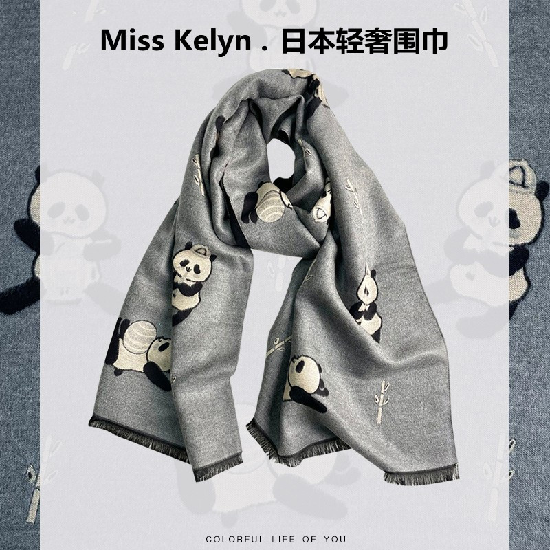 Miss Kelyn lightly luxurious Japanese cartoon Jane about 100 hitch a warm scarf for women's winter stay with a long scarlet man-Taobao