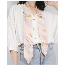 Miss Kelyn silk scarf senior long strip with a bag ribbon with belt tie