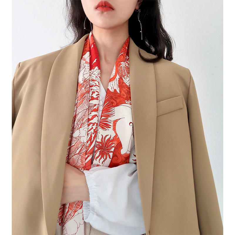 Miss Kelyn (Universe Maps) high-end Baotou large square scarf vacation travel sun protection with shawl scarf