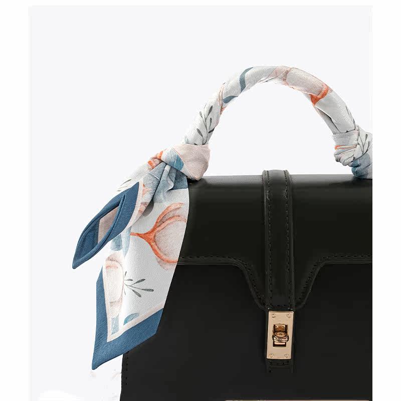 Miss Kelyn (mallow cotton) silk scarf high-quality small long hair band tied bag ribbon belt scarf