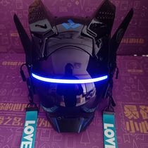 Cyberpunk mask cosplay props technological sense street shooting handsome Kamen Rider mask motor vehicle shooting