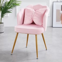 Petal chair Net red ins Wind makeup chair plush bench Nordic simple dining chair backrest desk chair chair milk tea shop