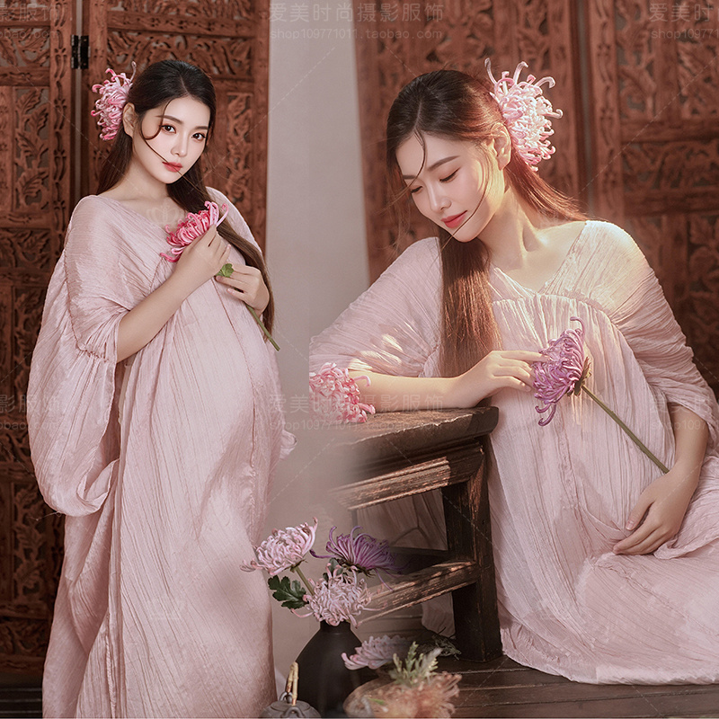 New Style Maternity-Themed Dress in a New Chinese Zen Style, Cool and Elegant Long Dress for Maternity Photoshoots New Style Maternity-Themed Dress in a New Chinese Zen Style, Cool and Elegant Long Dress for Maternity Photoshoots