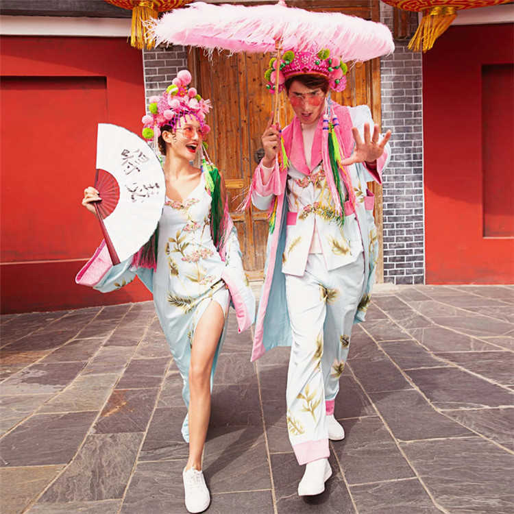New wedding photography location photo clothing travel photography national tide theme couple outfit retro Chinese style cheongsam
