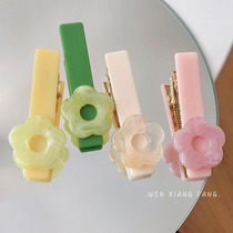 Acetate Pure Color Flower Hair Clip Female Acrylic Duckbill Clip Liu Sea Clip Hair Clip Hairpin Hairpin Hairpin Hairpin Hairpin