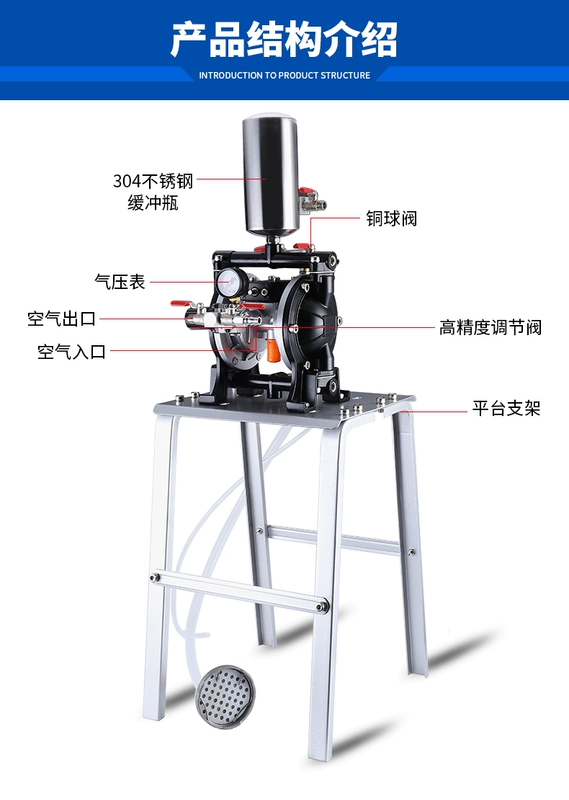 đầu phun sơn Rongchen A-10 khí nén bơm màng chống ăn mòn sơn phun súng phun A-15 bơm dầu A-20 bơm tăng áp vitule sơn xe máy phun sơn nước cầm tay