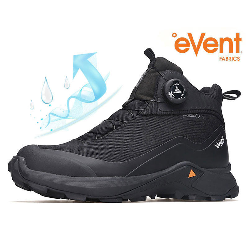 Humtto Men's and Women's Autumn and Winter Event Waterproof and Non-Slip High-Top Rotating Automatic Buckle Hiking Shoes 240775