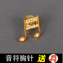  Japanese brooch notes music symbols simple atmosphere wild jacket coat temperament corsage