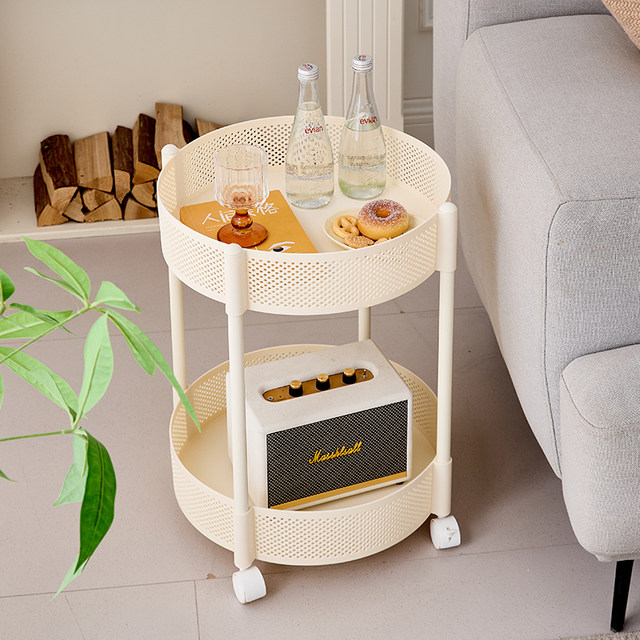 Living room sofa storage rack movable coffee table storage rack