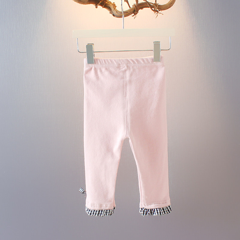 Girl Foreign Pie 2022 Spring Long Pants Woman Baby Spring Fit Inner Lap Pants 1-2-3 Year Old Baby Pants 90% Pants Tide 4