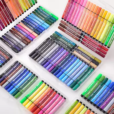 Deli watercolor pen 24 colors 36 colors 48 color pen painting set Beginner hand painting pen Children triangle rod Kindergarten primary school students washable color pen Baby graffiti child painting brush