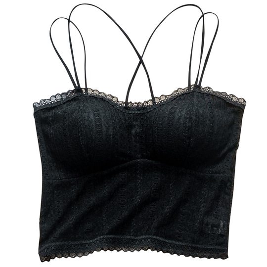 Белый кружевной топ-комбинация со встроенным бюстгальтером, защита от просвечивания, с подкладкой, красивый дизайн спины, топ-комбинация для девочек.