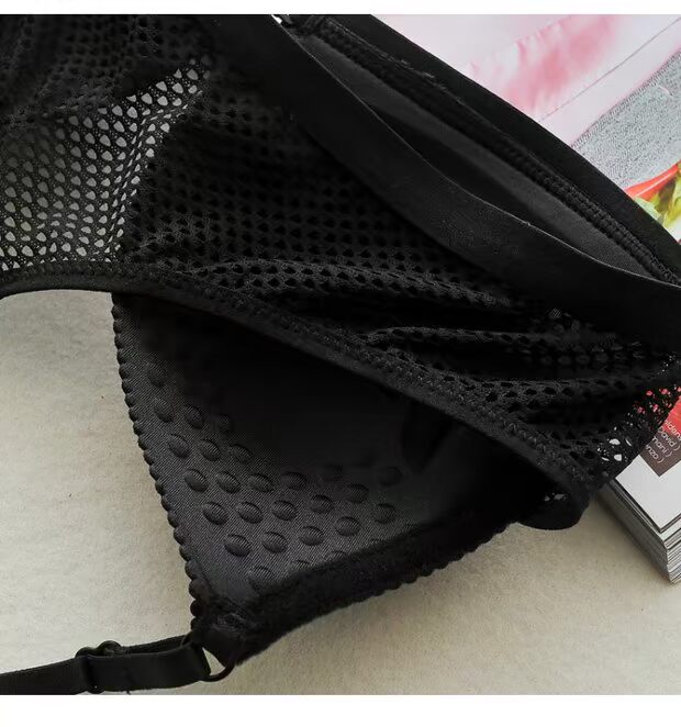 Đen sling đáy với miếng đệm ngực không có vành đồ lót thể thao cô gái gợi cảm áo ngực đẹp trở lại ống top áo ngực ngực áo ngực rút dây
