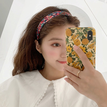 Retro floral hair bundle forest line wide edge hairpin female pressure hair non-slip Joker out net red hipster headband