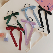 Teenage Girl Butterfly Knot with hair ropes net red Jane about 100 lapped satin silk with head rope handmade hair ring double ponytail leather fascia