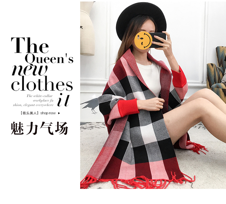 Mùa thu và mùa đông mới áo len tua rua áo choàng khăn choàng bat tay áo dày phần dài áo len cardigan quần áo phụ nữ - Cardigan áo khoác len cardigan