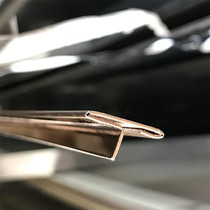 Stainless steel T-shaped strip titanium metal decorative strip TV background wooden door tile beautiful seam press edge strip black titanium gold