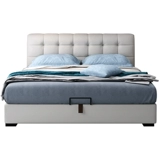 Маленькая квартира для хранения кожаная кровать скандинавская минималистская свадебная кровать кожаная кровать двуспальная кровать 1,8 метра белая кожаная кровать главная спальня