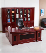 Boss desk desk and chair combination simple modern solid wood large desk single manager desk president