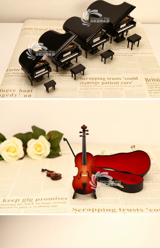 Piano harp violin cello mô hình một bộ đồ trang trí quà tặng sinh nhật để gửi cho bạn bè ảnh tốt nghiệp của giáo viên