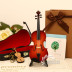 Nhạc cụ mini có thể được khắc đồ trang trí mô hình violin thu nhỏ để gửi món quà ngày tốt nghiệp giáo viên nam và nữ trang trí phòng ngủ nhỏ Trang trí nội thất