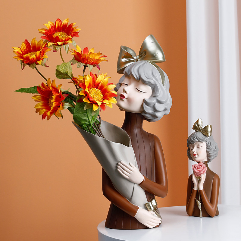 Fake flower imitation flower ornament living room TV cabinet decorative ornament sunflower bouquet dining table flower pendulum dried flower high-grade