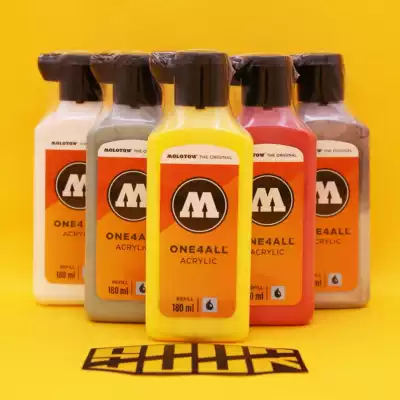 Molotow) One4All Acrylic marker Refill liquid can be used alone as a pigment acrylic pigment