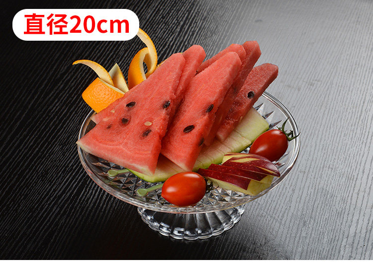 亚克力水果盘塑料KTV酒吧现代客厅透明欧式小吃糖果创意高脚果盆详情12