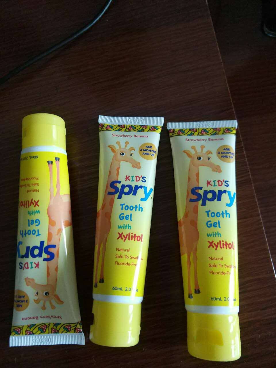 Spot special US local purchase Xlear banana baby toothpaste natural ingredients 4 months baby available