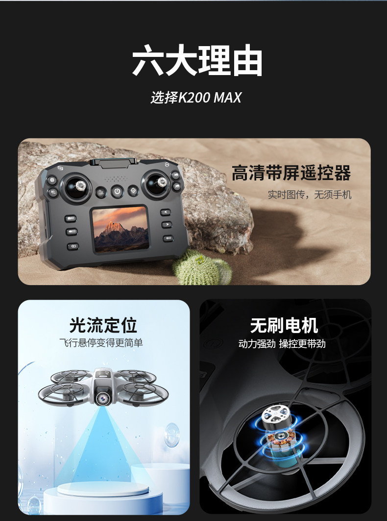 2025 Model Large-Screen Remote-Controlled Drone with High-Definition Professional Aerial Photography, Quadcopter, Children's Toy, Student