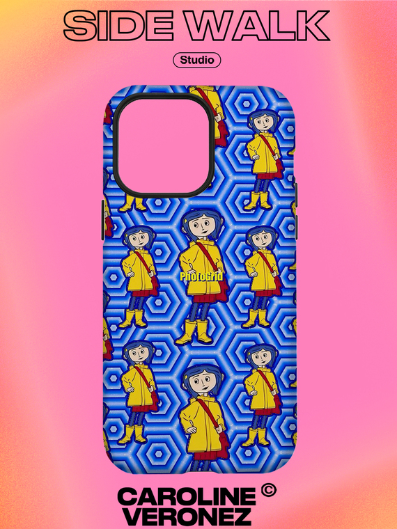 Coraline Yellow Raincoat Hexagon iPhone Case for iPhone 12 - 17 - view 5