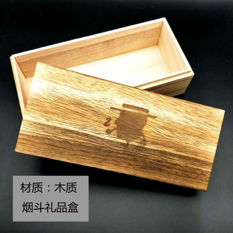 Pipe gift box Solid wood pipe packaging storage Bucket guest gift wooden bucket box Heaven and earth cover log color
