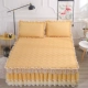 Hàn giường ren phong cách váy bedspread mảnh duy nhất của sợi ren bảo vệ bụi che giường bìa 1.8x2.0m bìa trượt mùa hè - Váy Petti drap giường có viền