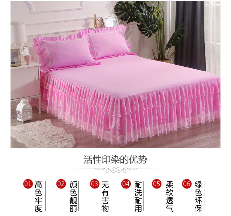 khăn trải giường Hàn giường rắn váy ren một mảnh nệm trải 1,5m 1.8x2.0m đơn giản mùa hè chúa - Váy Petti giường váy