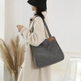 Шоппер, вместительная и большая льняная сумка, подходит для студента