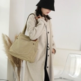 Шоппер, вместительная и большая льняная сумка, подходит для студента