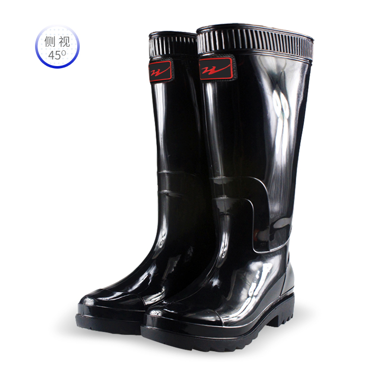 DOUBLE STAR / đôi sao nam giày cao cổ màu đen mưa cao cổ TH-9926-2 - Rainshoes giay tay chong nuoc