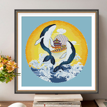 Spring Cross embroidered year is more than full embroidered with small hand self-embroidered Chinese living room Xuanguan 2022 new line embroidery