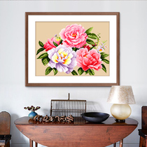 Flower rich cross stitch peony small pieces flower handmade bedroom living room 2021 thread embroidery new small self embroidery