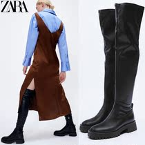 French spring and autumn European and American new products womens shoes black flat high gear shoes over the knee boots 12051810040