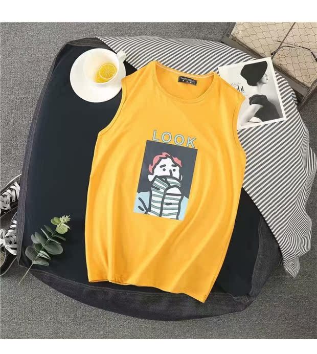 Ins triều nhãn hiệu áo vest đôi mồ hôi vest nam phiên bản Hàn Quốc thể thao rộng rãi không tay áo thun nam port gió chic chic - Lót áo thun ba lỗ